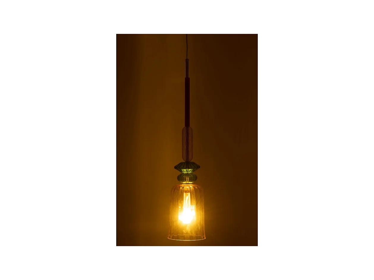 Suspensión de vidrio multicolor de 160x16x16 cm