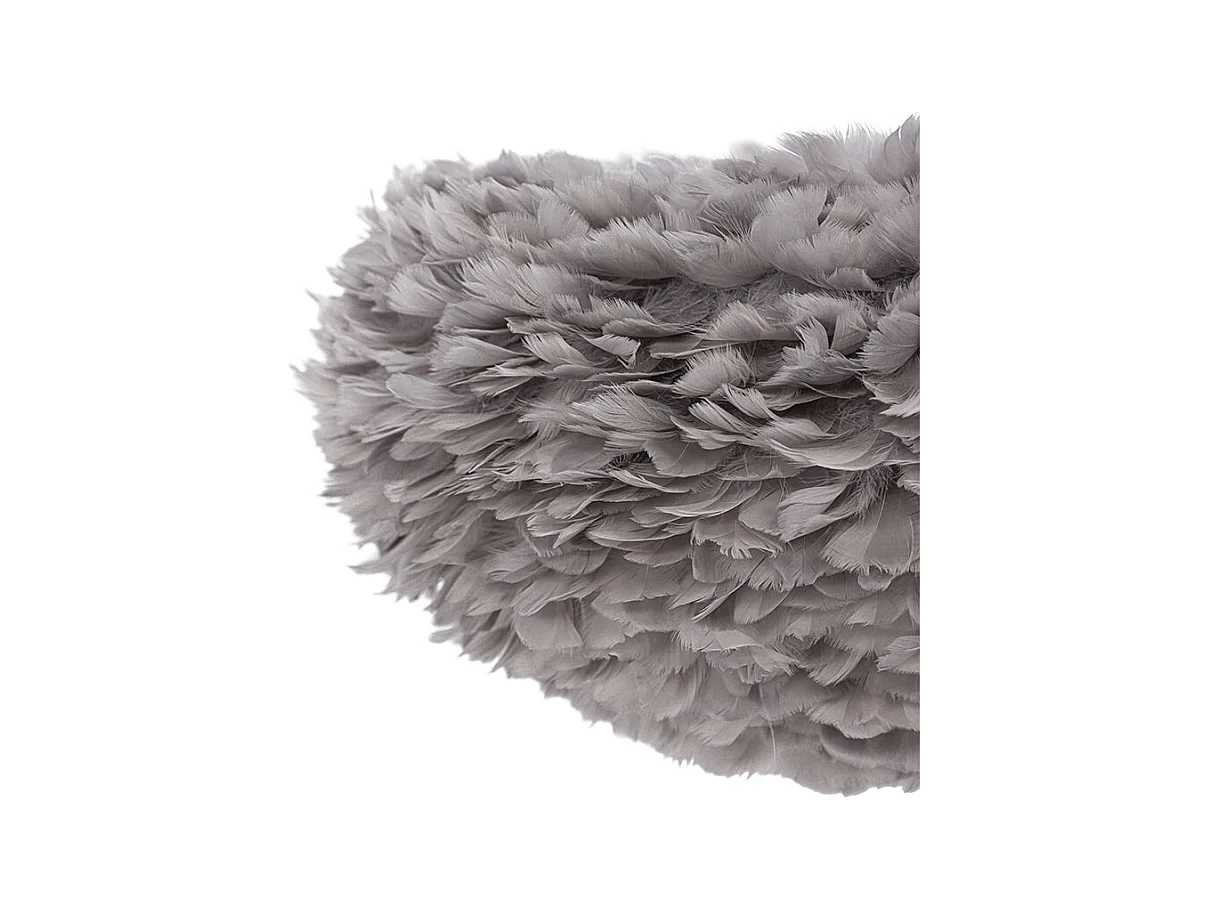 Lampe Suspension en plume "Nicola" 75cm Gris