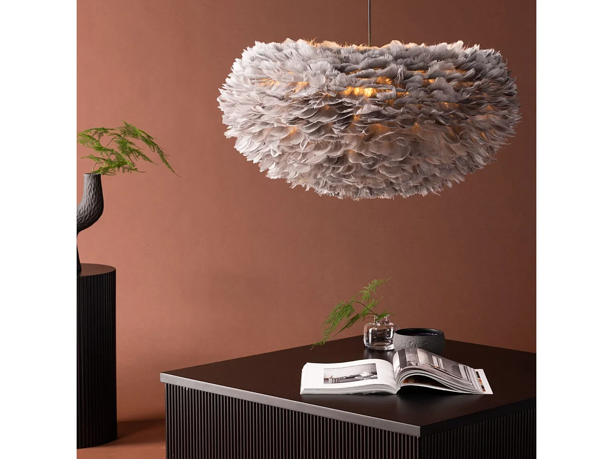 Lampada a sospensione Nicola 75x75x36cm grigia.