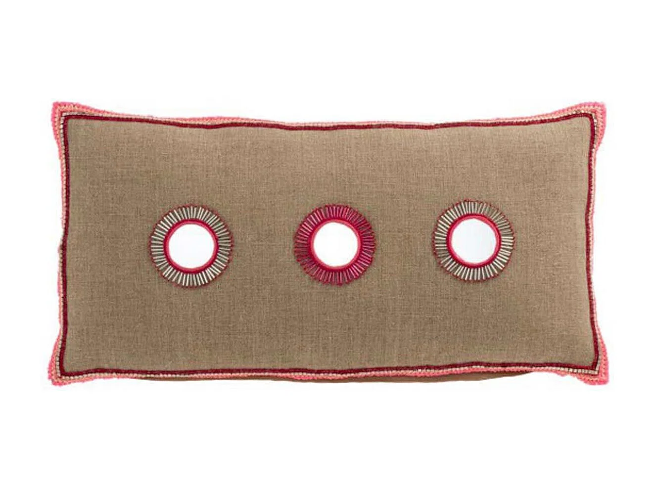 Cuscino rettangolare in tessuto naturale 64x34x5cm