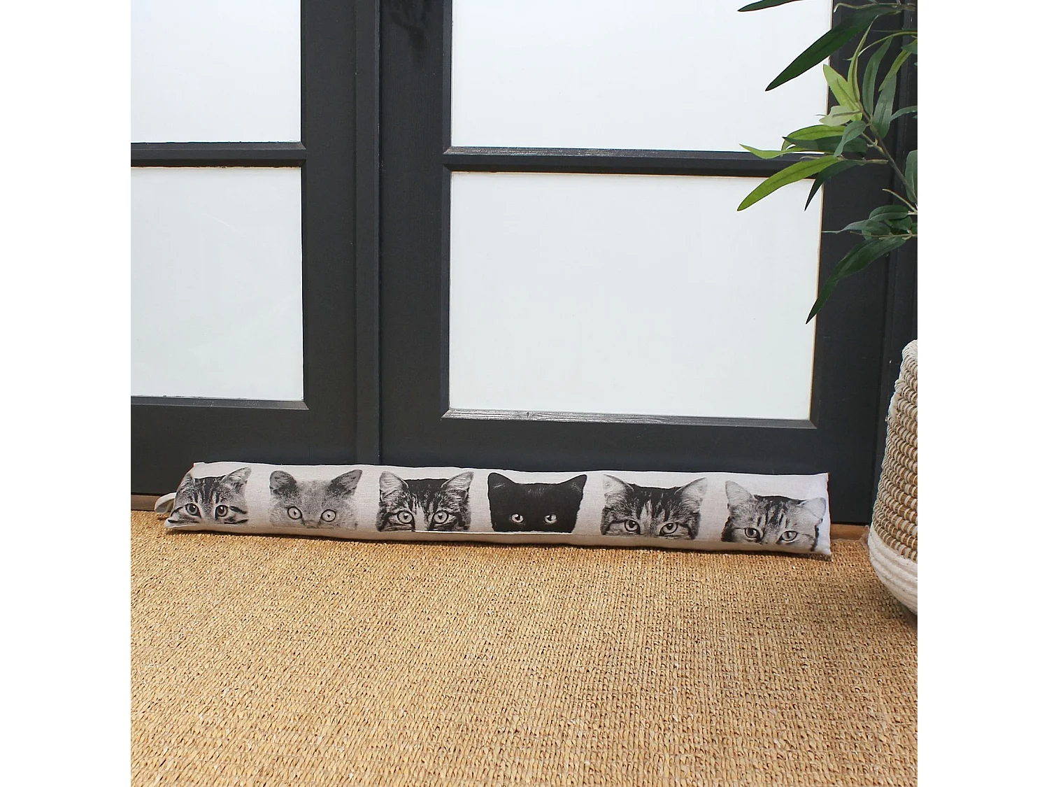 Bajo puerta con aspecto chambray 90 x 150 cm