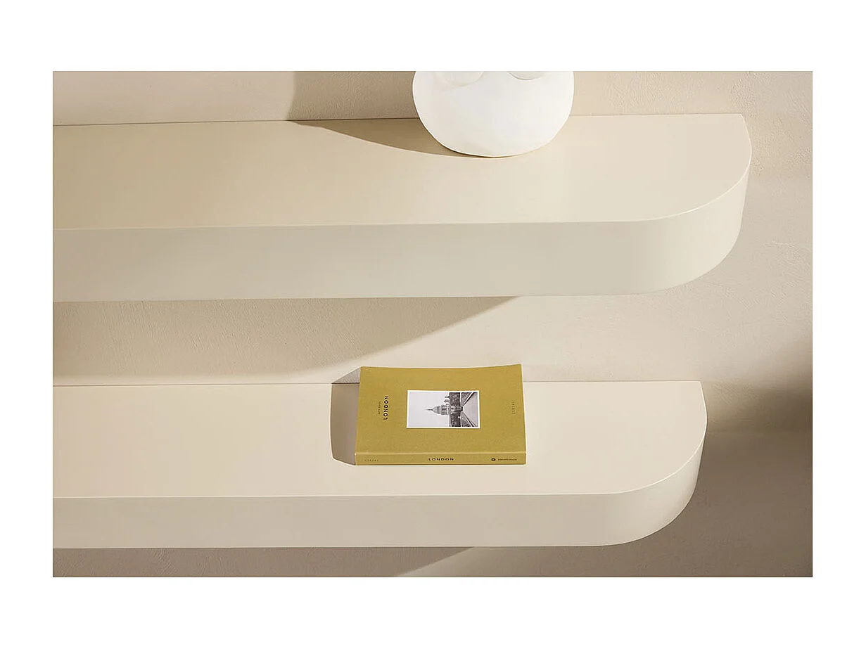 Lot de 3 Étagères Design "Glow" 135cm Beige