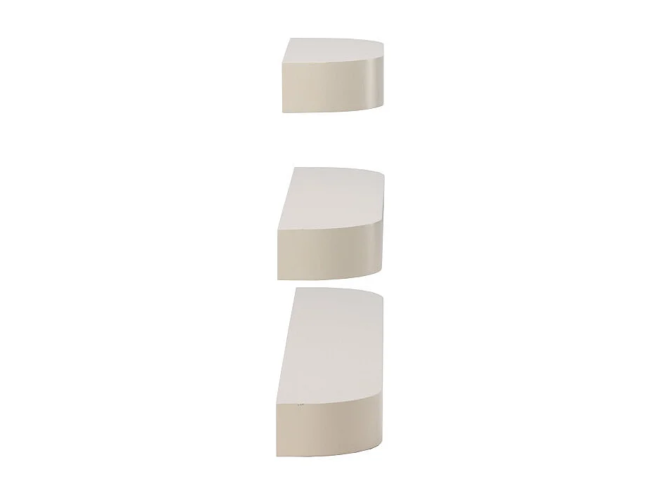 Lot de 3 Étagères Design "Glow" 135cm Beige