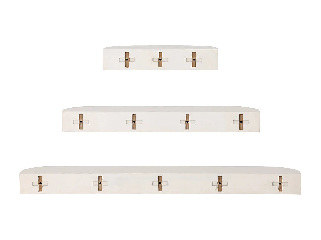 Lot de 3 Étagères Design "Glow" 135cm Beige