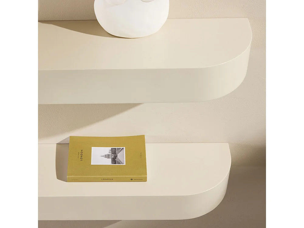 Glow wandplank set van 3 beige.