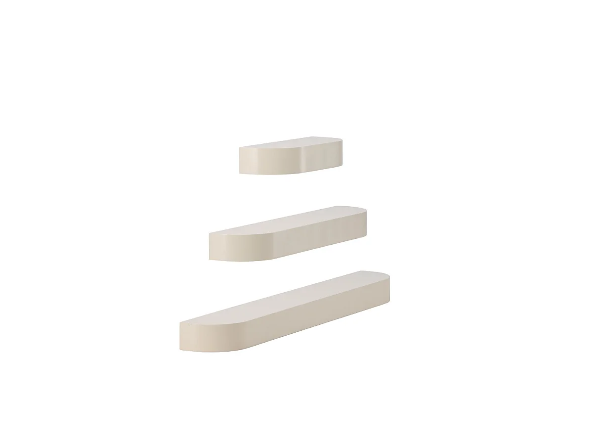 Glow wandplank set van 3 beige.