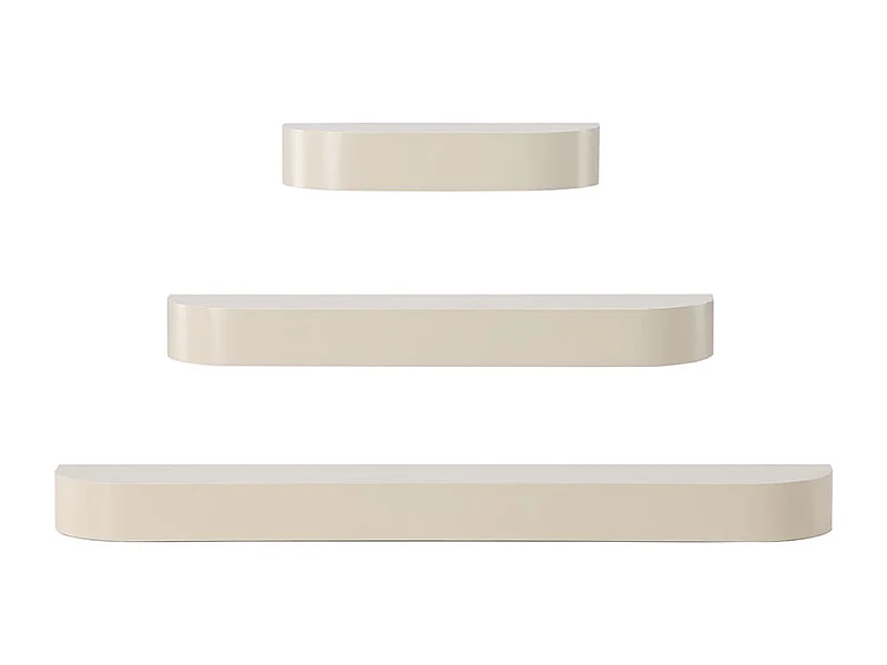 Lot de 3 Étagères Design "Glow" 135cm Beige