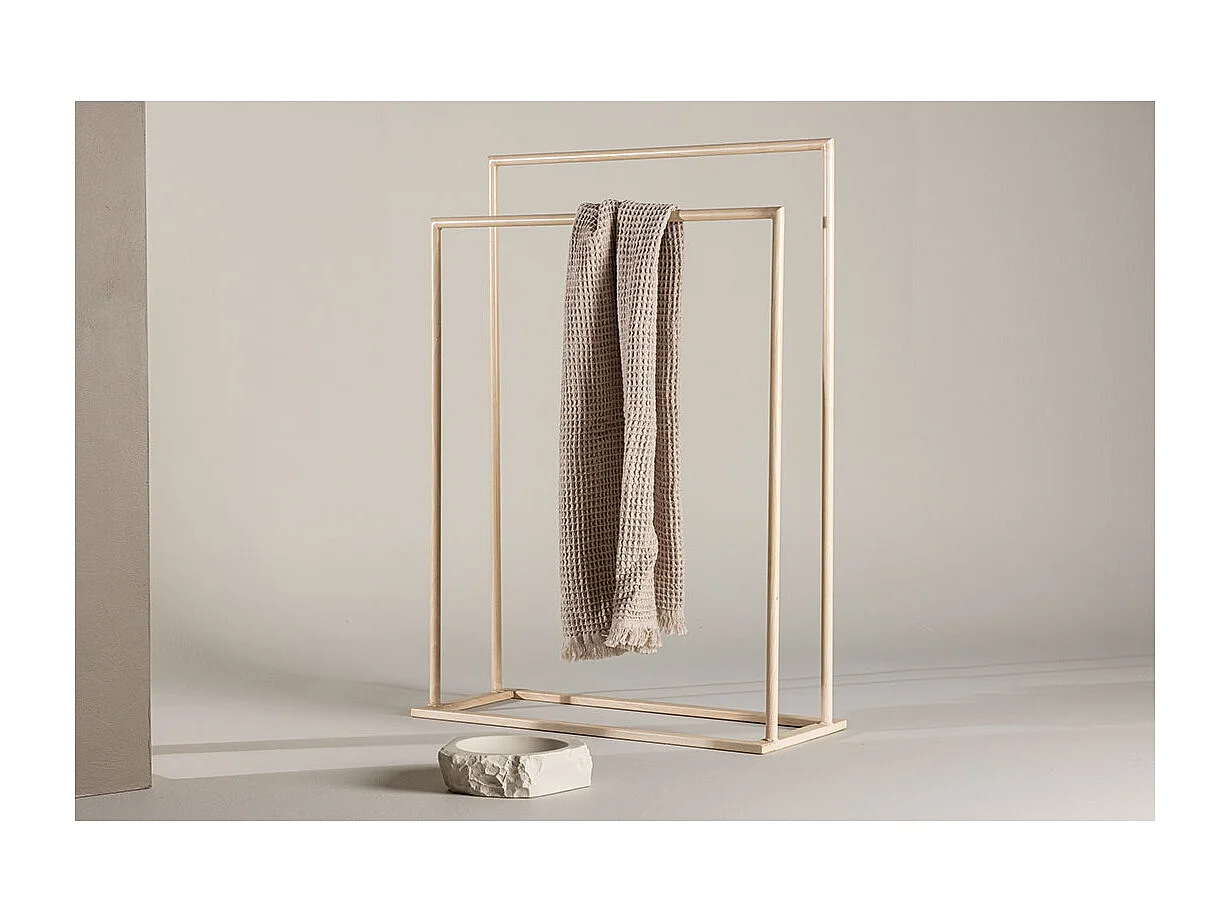 Alva portemanteau pour serviettes, 2 tringles à vêtements whitewash.