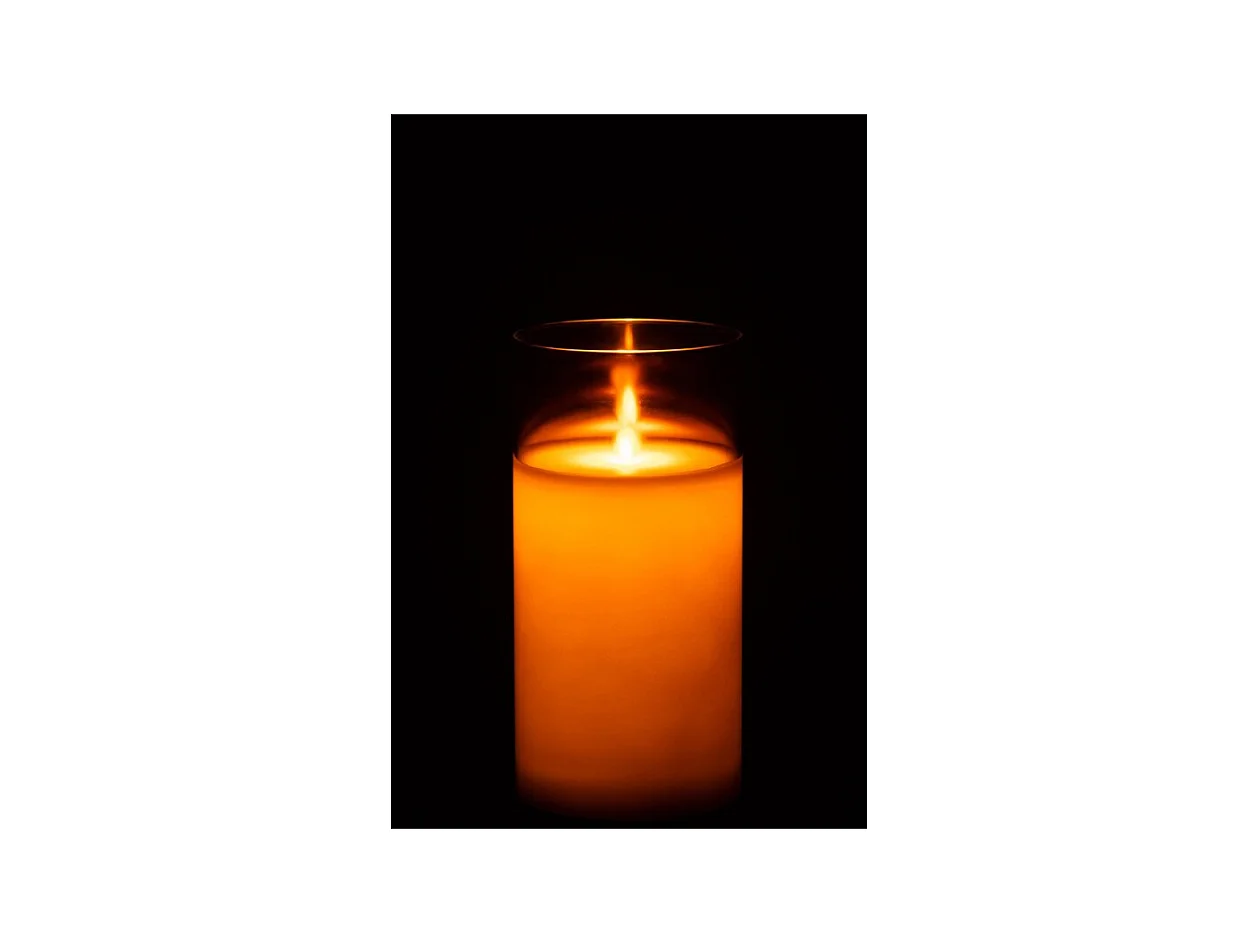 Lámpara LED de vidrio marrón 10x10x20 cm