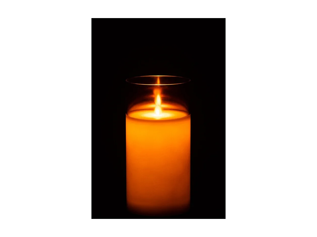 Lámpara LED de vidrio marrón 10x10x20 cm