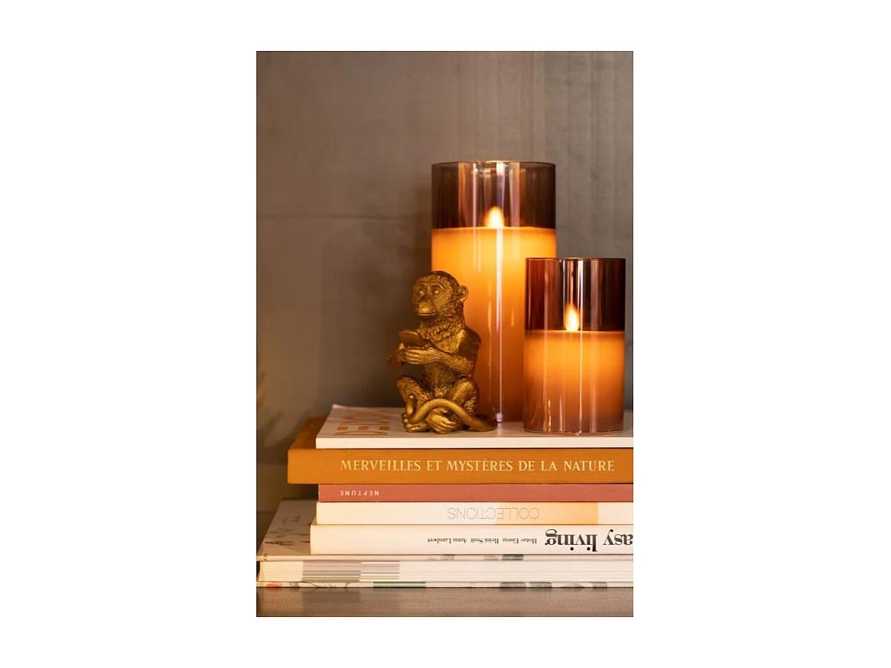 Lampe à Poser Led "Brillante" 20cm Marron