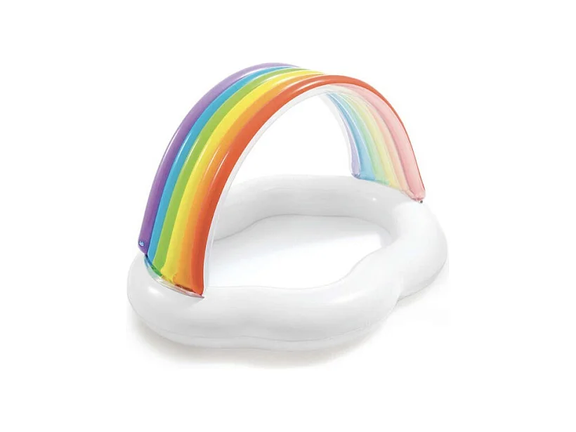 Piscina bebé Arcoiris INTEX 142x119x84 cm