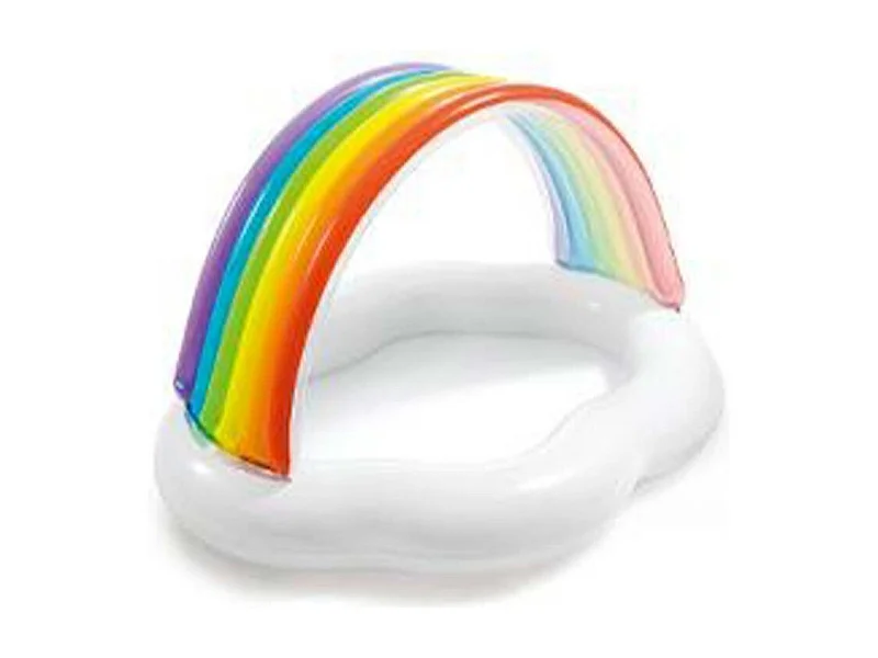 Piscine Gonflable Enfant "Rainbow" 142cm Blanc