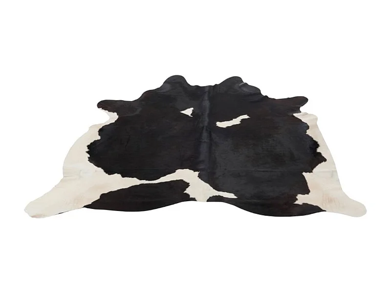 Tapis Déco en Cuir "Vache" 230x240cm Noir & Blanc