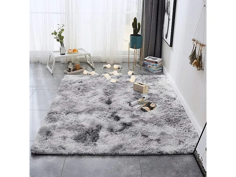 Plüschteppich Shaggy Rabbit, grau, 60 x 90 cm, weich, plüschig, angenehm XL