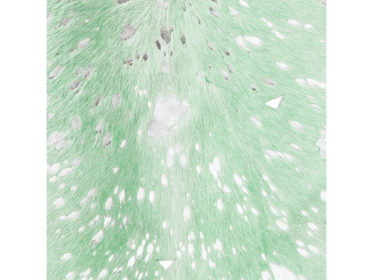 Tapis Peau de Vache "Fly" Bleu & Argent Entre 2 et 2,6 m2