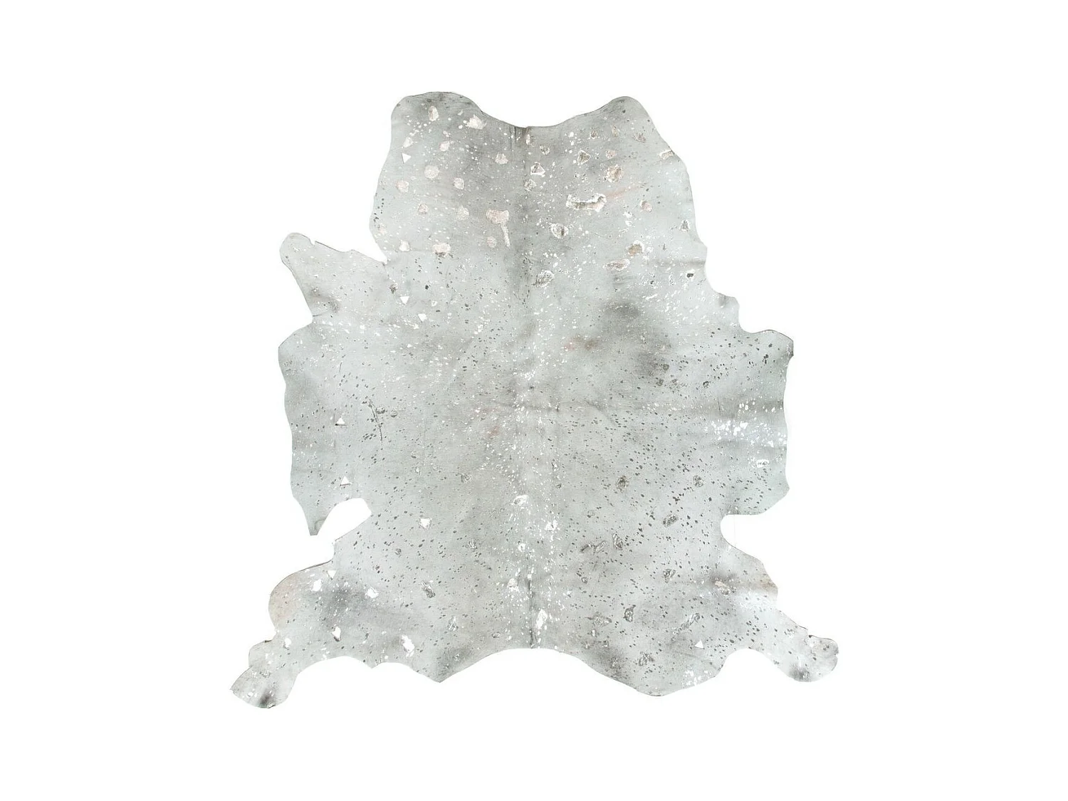 Tapis Peau de Vache "Fly" Gris & Argent 135 x 165 cm