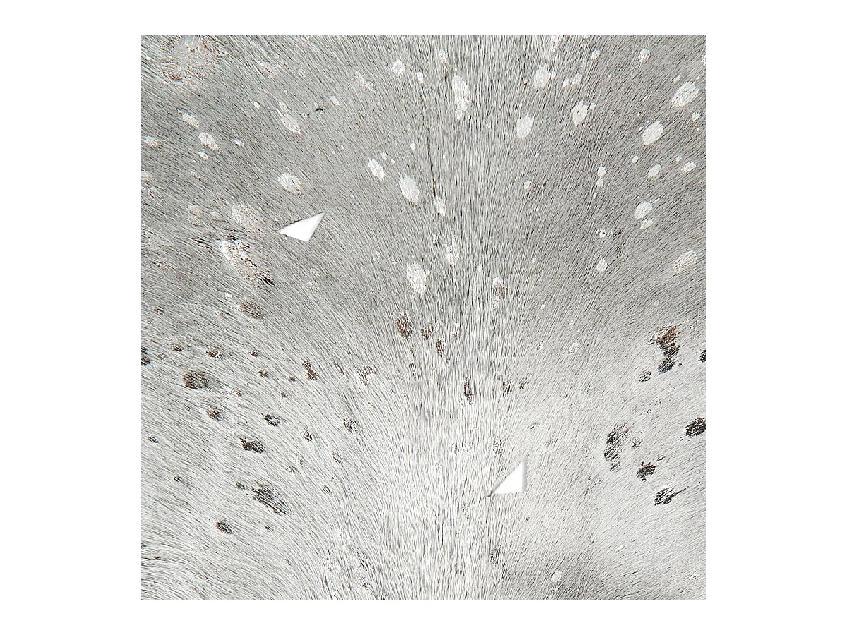 Tapis Peau de Vache "Fly" Gris & Argent 135 x 165 cm