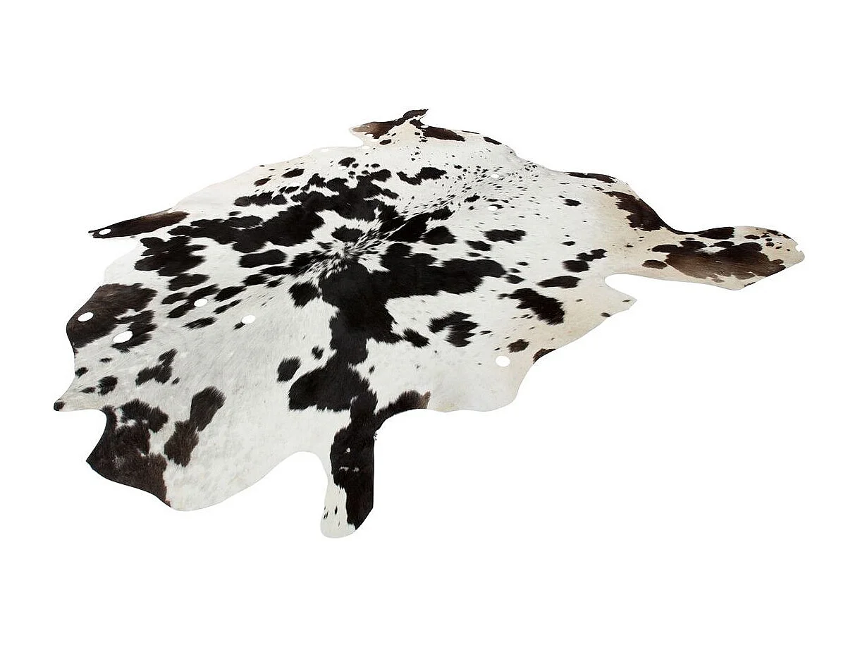 Tapis Peau de Vache "Glam" Noir & Blanc 135 x 165 cm