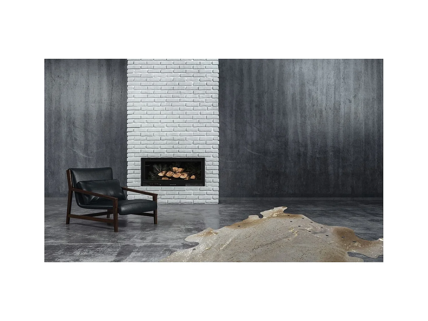 Tapis Peau de Vache "Glam" Ivoire & Or 135 x 165 cm