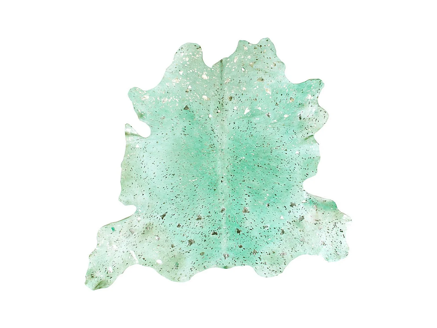 Tapis Peau de Vache "Fly" Bleu & Argent 135 x 165 cm