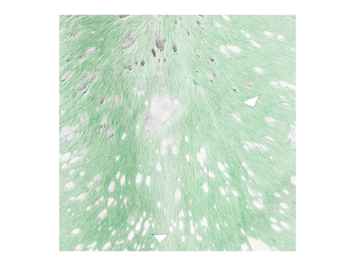 Tapis Peau de Vache "Fly" Bleu & Argent 135 x 165 cm