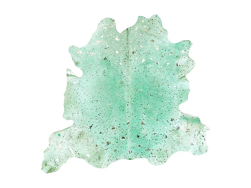 Tapis Peau de Vache "Fly" Bleu & Argent Entre 1,35 et 1,65 m2