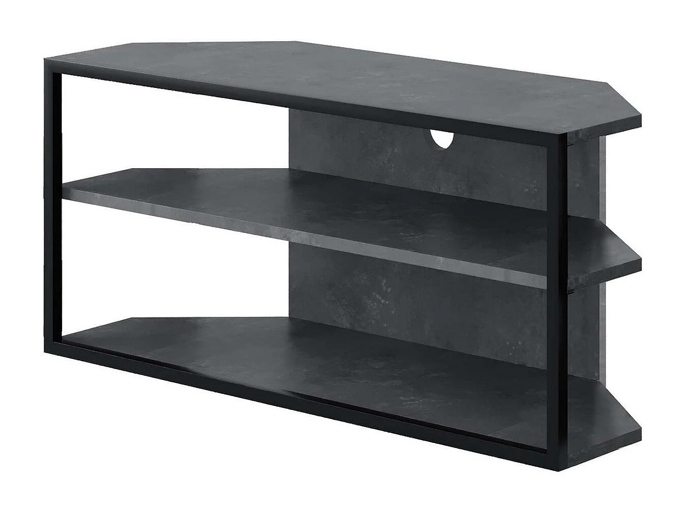 TV-meubel – 98 cm x 45 cm x 37 cm – Retrogrijs – Melamine gecoate spaanplaat