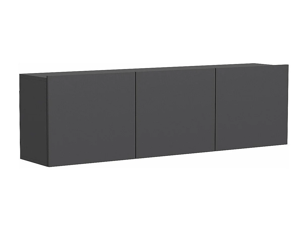 Meuble TV – 150 cm x 44 cm x 31 cm – Anthracite – Mélamine