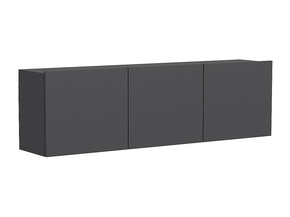 Meuble TV – 150 cm x 44 cm x 31 cm – Anthracite – Mélamine
