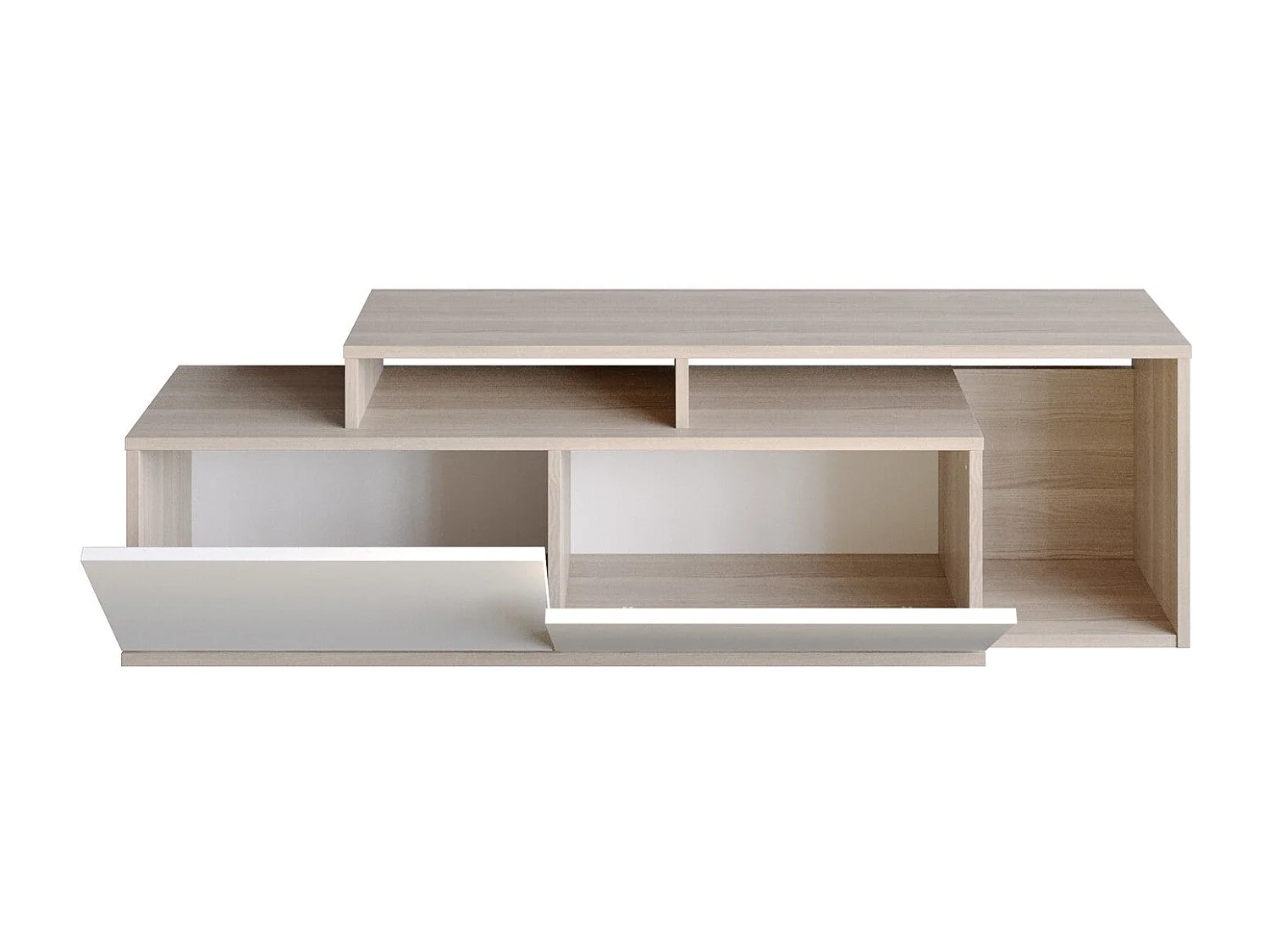 Meuble TV moderne – 149,8 cm – Córdoba et Blanc – Panneau de particules