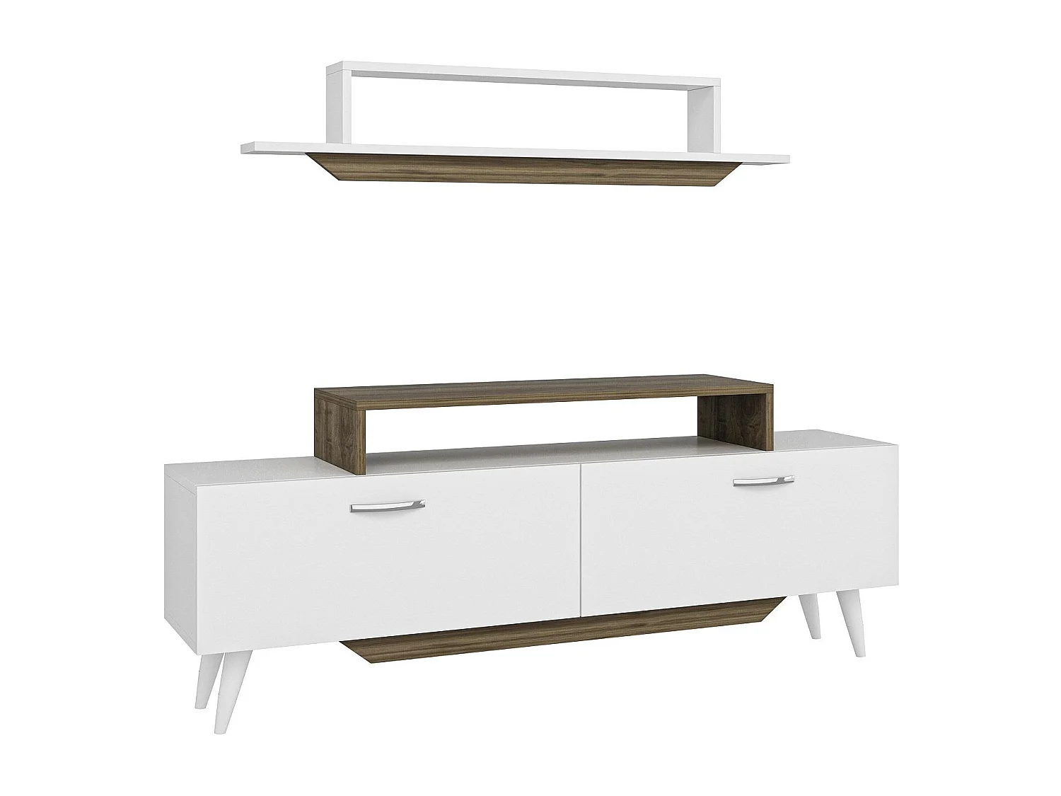 Harmony TV-meubel - Wit Walnoot