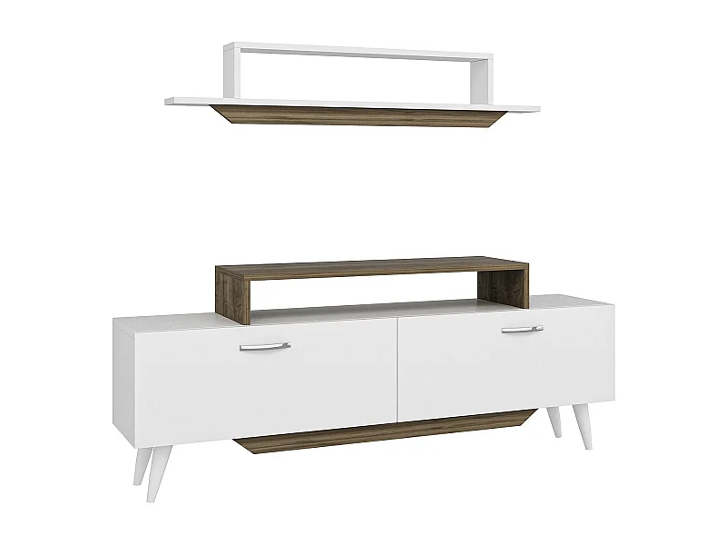 Harmony TV-Schrank – Weiß Walnuss