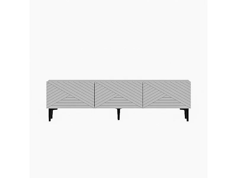 TV-Schrank – 160 cm x 44,1 cm x 31,4 cm – Weiß – Melaminbeschichtete Spanplatte