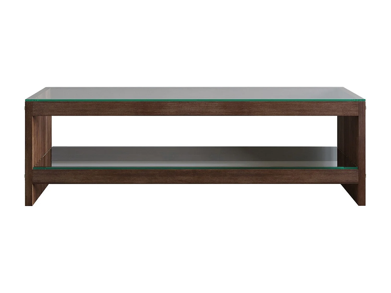 Moderne tv-standaard, walnootkleur, 140 cm x 45 cm x 40 cm | 100% massief grenenhout en gehard glas | Wandmontage, meerdere planken, elegant en functioneel