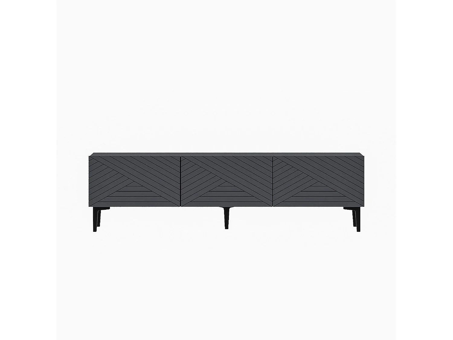 TV-meubel – 160 cm x 44,1 cm x 31,4 cm – Antraciet – Melamine gecoate spaanplaat