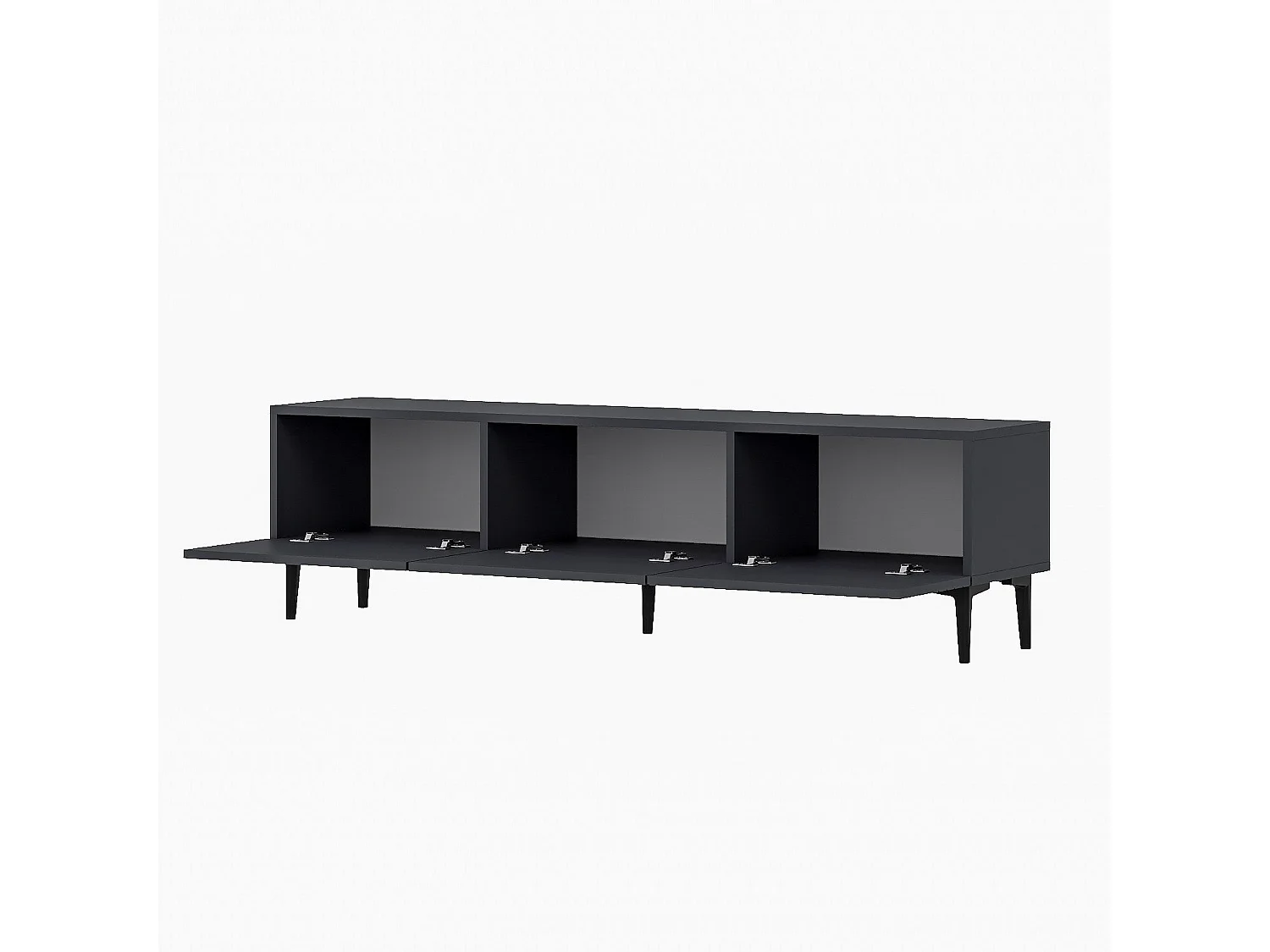 TV-meubel – 160 cm x 44,1 cm x 31,4 cm – Antraciet – Melamine gecoate spaanplaat