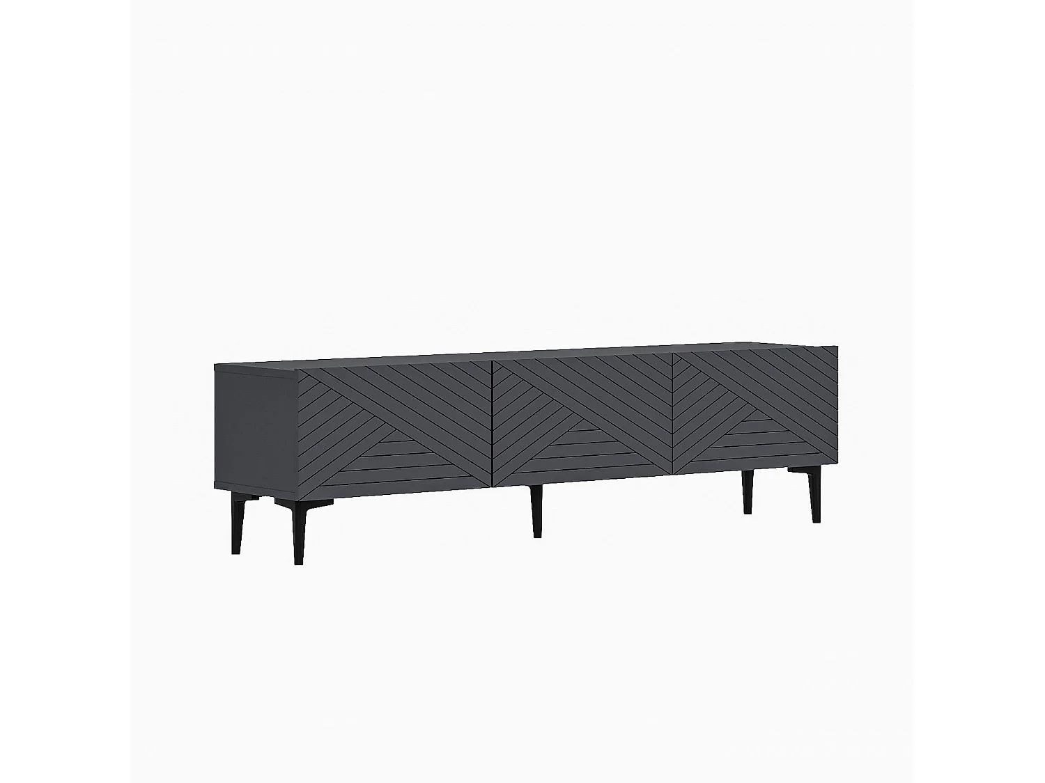 Mueble de TV – 160 cm x 44,1 cm x 31,4 cm – Antracita – Tablero de partículas recubierto de melamina