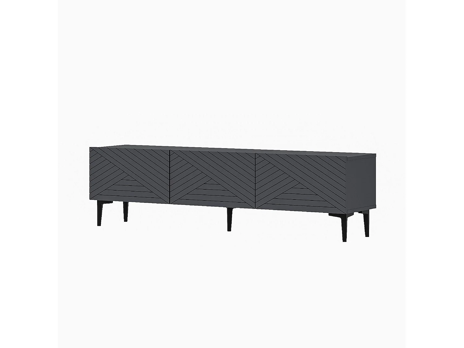 Mueble de TV – 160 cm x 44,1 cm x 31,4 cm – Antracita – Tablero de partículas recubierto de melamina
