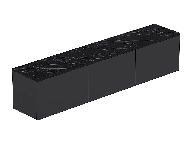 Meuble TV – 160 cm de large, 35 cm de haut, 32 cm de profondeur – Anthracite – Panneau de particules mélaminé