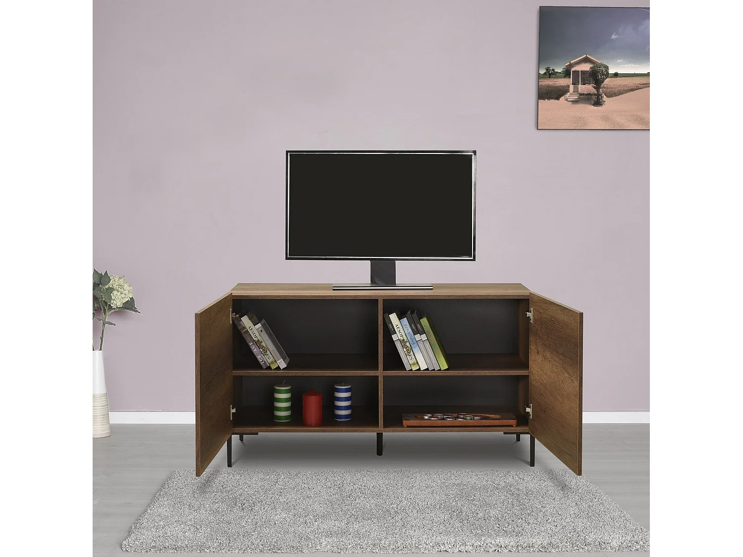 Meuble TV-Tvc-722-Noyer Oslo