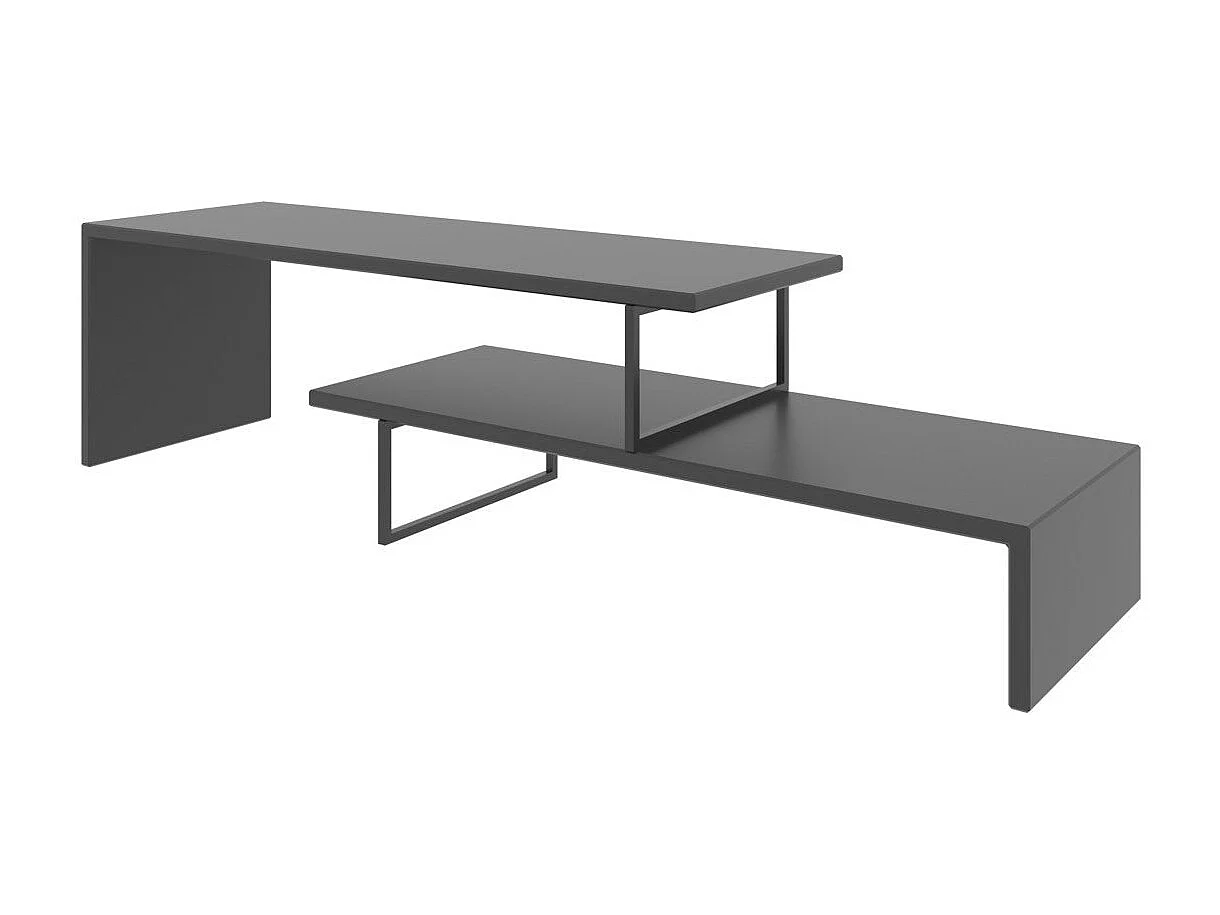 Mesa de tv Kailua 596, Antracita|Negro, 153x44x30cm