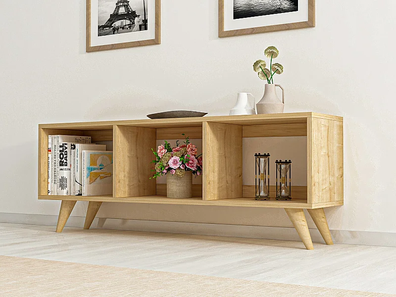 TV-meubel – 120 cm breed – Saffier – Melamine gecoate spaanplaat