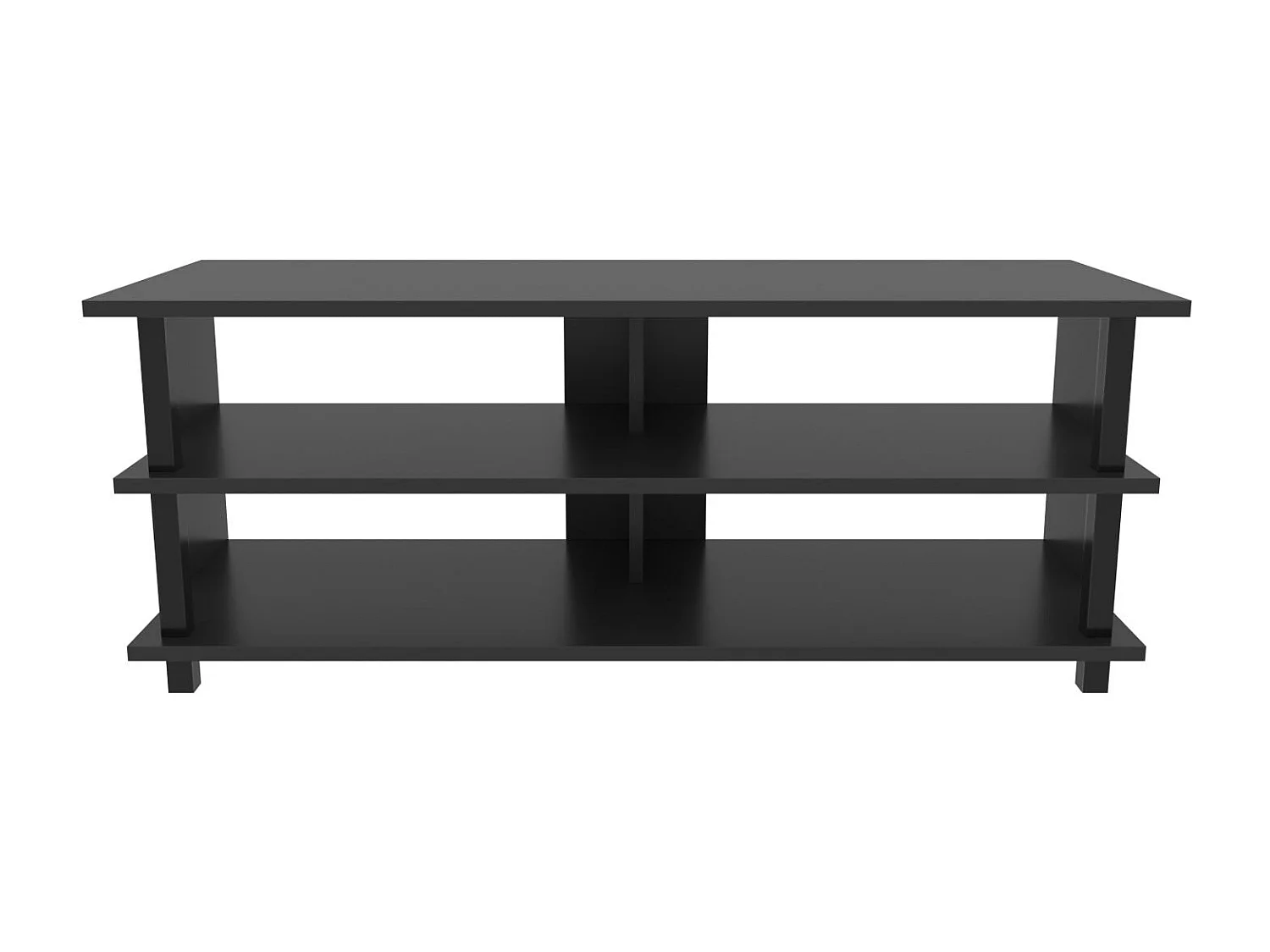 Industriële tv-standaard, zwart en antraciet, 120 x 44,6 x 47,4 cm | 100% melamine gecoate spaanplaat, 18 mm dik | Stijlvol en duurzaam voor moderne woonkamers