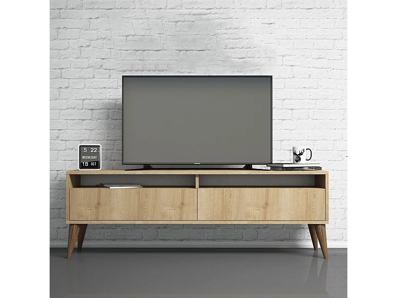 Eikenhouten tv-meubel – 150 cm x 30 cm x 50 cm