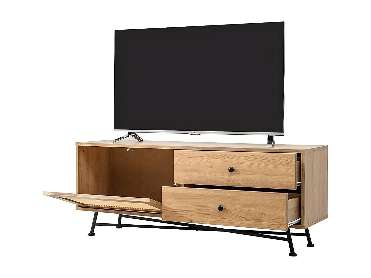 Mobile TV – 140 cm x 55 cm x 40 cm – Naturale – Truciolato