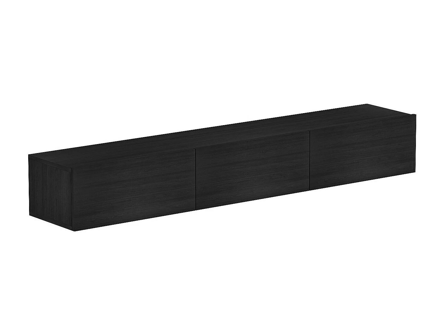 TV-Ständer – 180 cm breit – Schwarz – Melaminbeschichtete Spanplatte