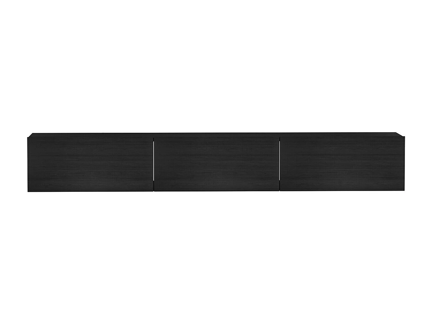 TV-Ständer – 180 cm breit – Schwarz – Melaminbeschichtete Spanplatte