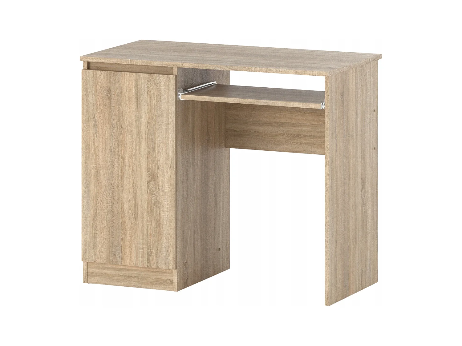 Bureau Gaming Chêne Sonoma 90 cm avec 2 Étagères