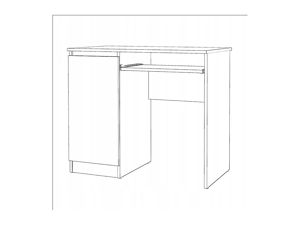 Bureau Gaming Chêne Sonoma 90 cm avec 2 Étagères